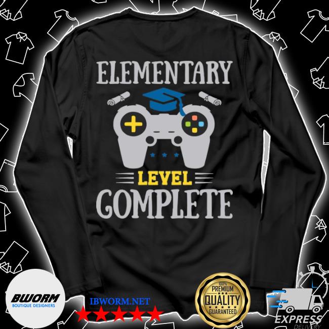 Elementary Level Complete Gamer Boy Graduation Shirt Hoodie Sweater Long Sleeve And Tank Top