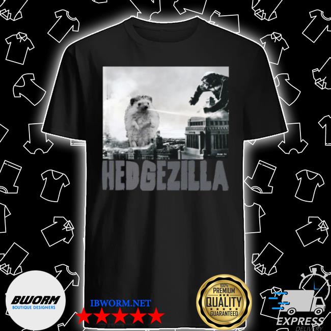 Rare Hedgezilla Hedgehog Hero Newspaper Black And Shirt Hoodie Sweater Long Sleeve And Tank Top