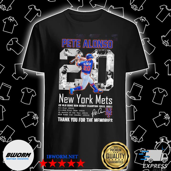 Official Pete Alonso 20 New York Mets thank you for the memories