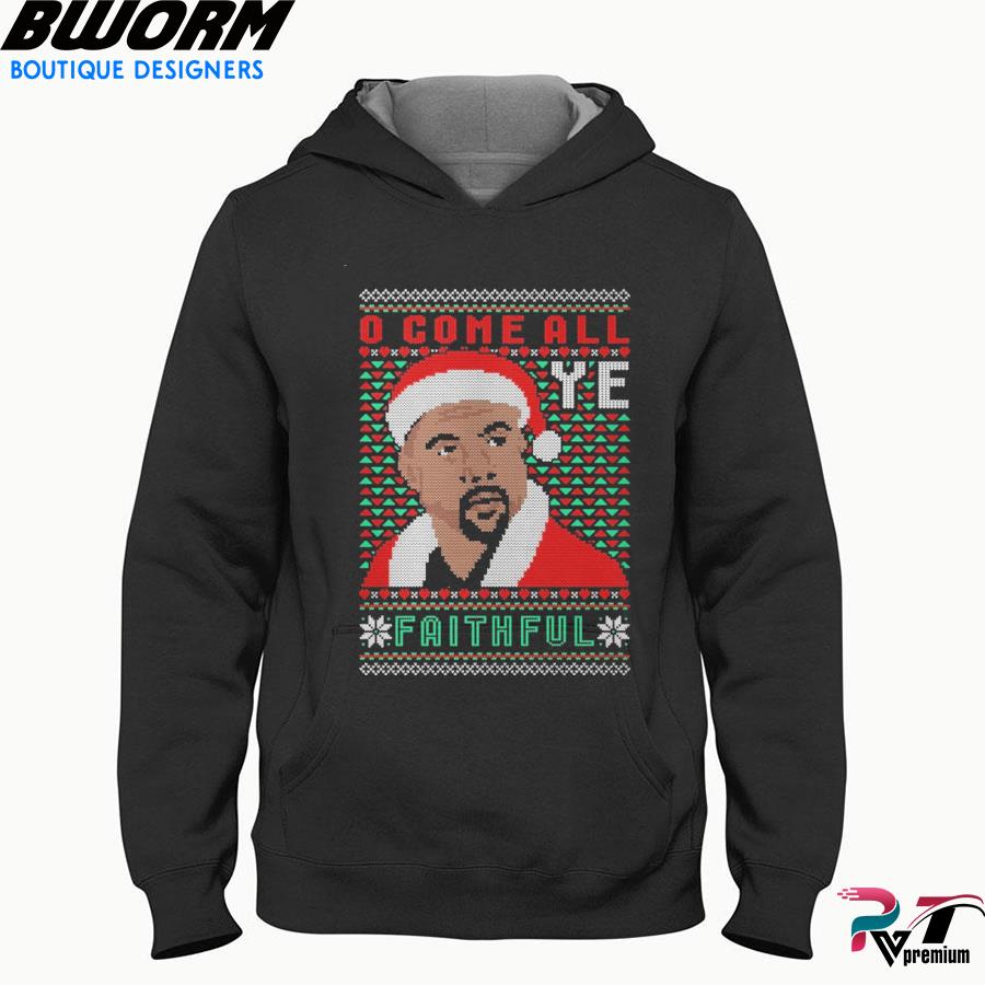 Kanye West Come all Faithful ugly Christmas sweater, and tank top