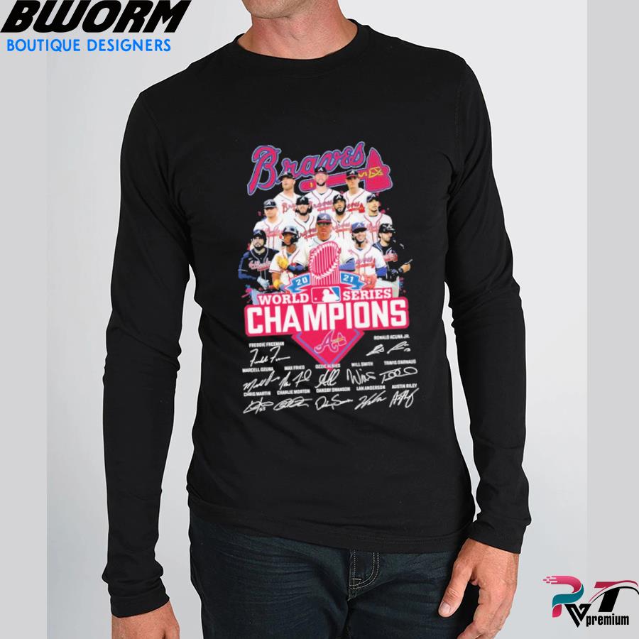 Atlanta Braves Cup 2021 World Series Champions signatures T-shirt