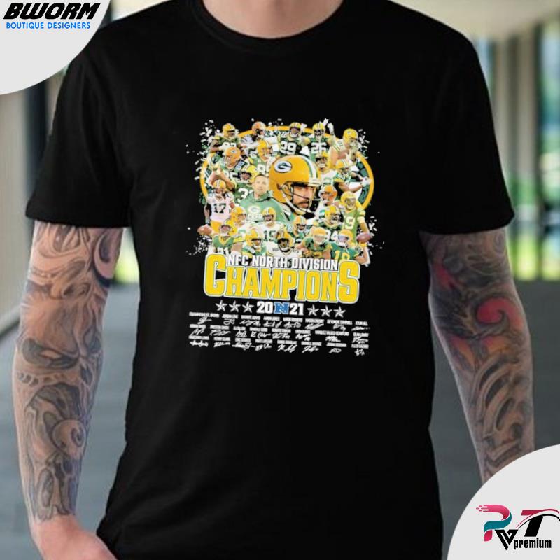 Green Bay Packers Nfc North Champions Signatures Shirt - Guineashirt  Premium ™ LLC