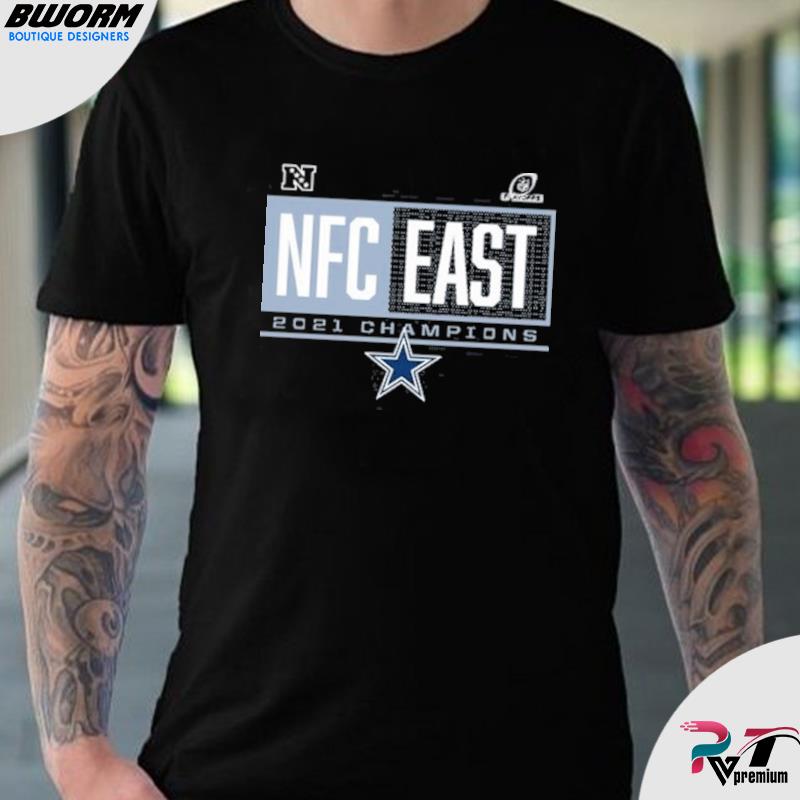 Men's Fanatics Branded Navy Dallas Cowboys 2021 NFC East Division Champions  Blocked Favorite T-Shirt