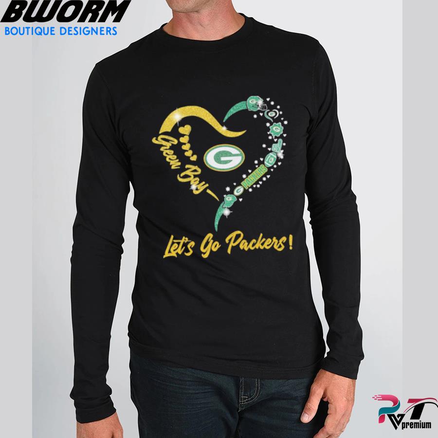 Heart Green Bay Packers let's go Packers shirt, hoodie, sweater, long  sleeve and tank top