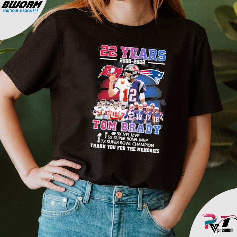 HOT Tom Brady 22 years 2000-2022 Thank you for the memories t-shirt,  hoodie, sweater, long sleeve and tank top