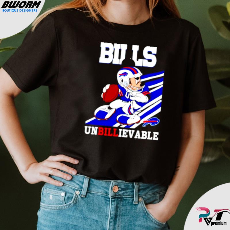 Buffalo Bills Slogan Unbillievable Mickey Mouse NFL T-shirt