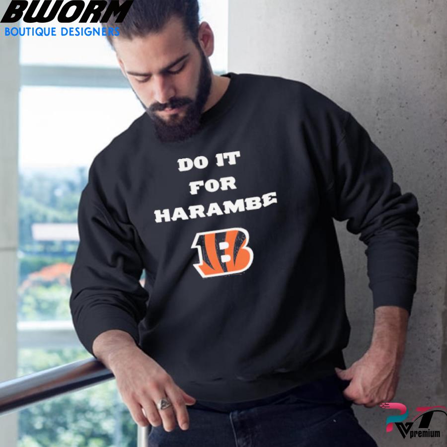 For Harambe Shirt Cincinnati Bengals Win The Super Bowl For Harambe,  hoodie, sweater, long sleeve and tank top