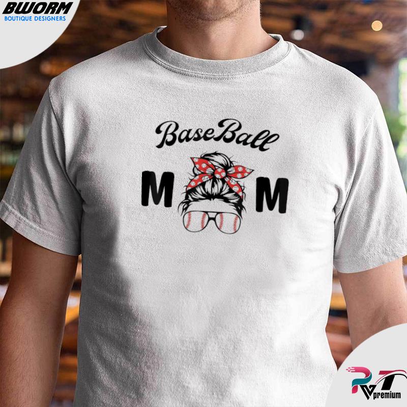 Baseball Mom Mother Day Messy Bun Apparel Bleached Mom Shirt, hoodie,  sweater, long sleeve and tank top