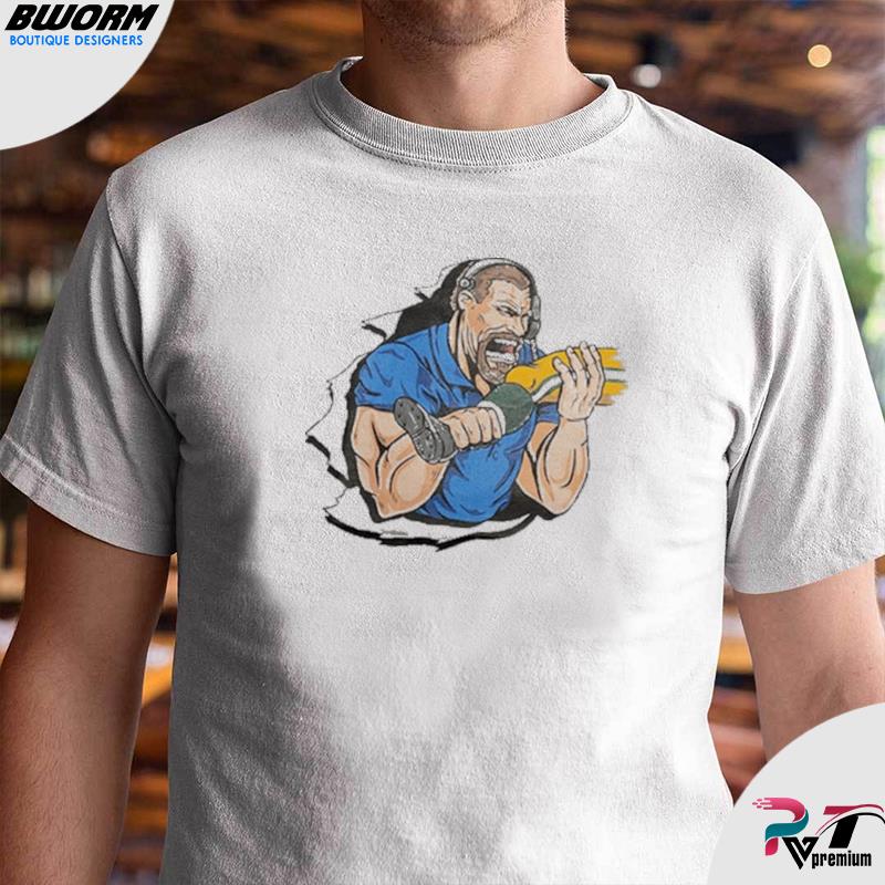 Dan Campbell Biting Kneecaps Shirt - NVDTeeshirt