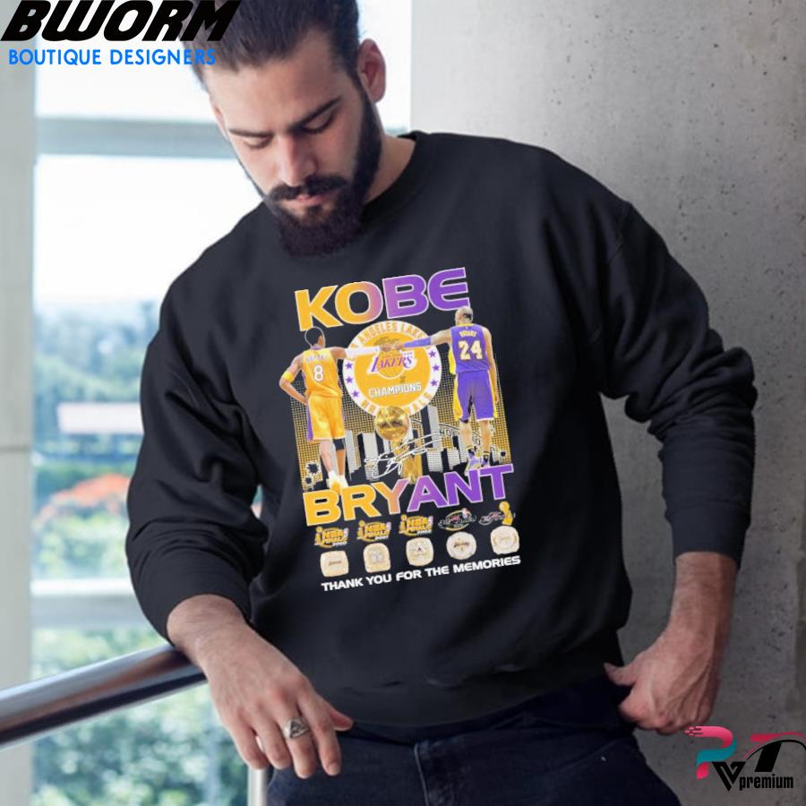 NBA finals champions 2019 2020 Los Angeles Lakers thanks for the memories Kobe  Bryant shirt, hoodie, sweater and v-neck t-shirt
