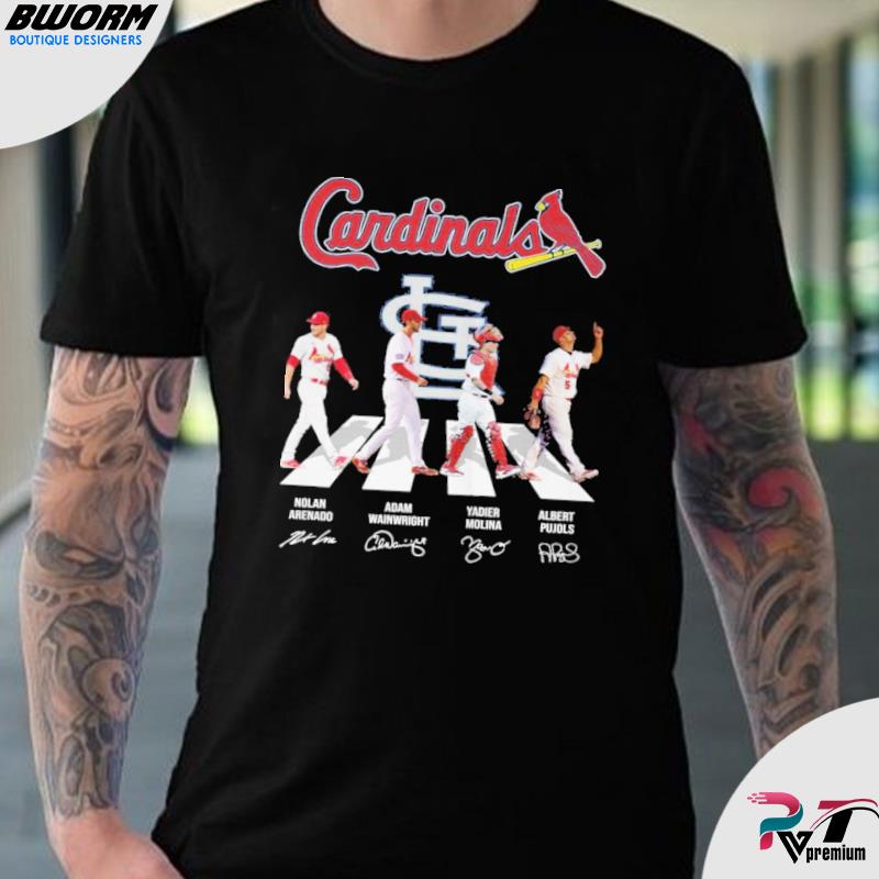 The Cardinals Arenado Wainwright Molina And Pujols Abbey Road Signatures T- Shirt, hoodie, sweater, long sleeve and tank top