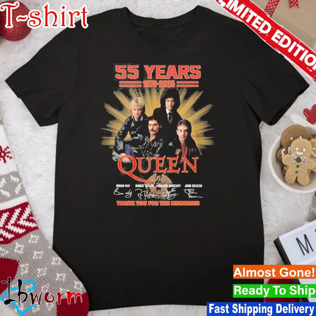 55 years 1970-2025 queen thank you for the memories shirt