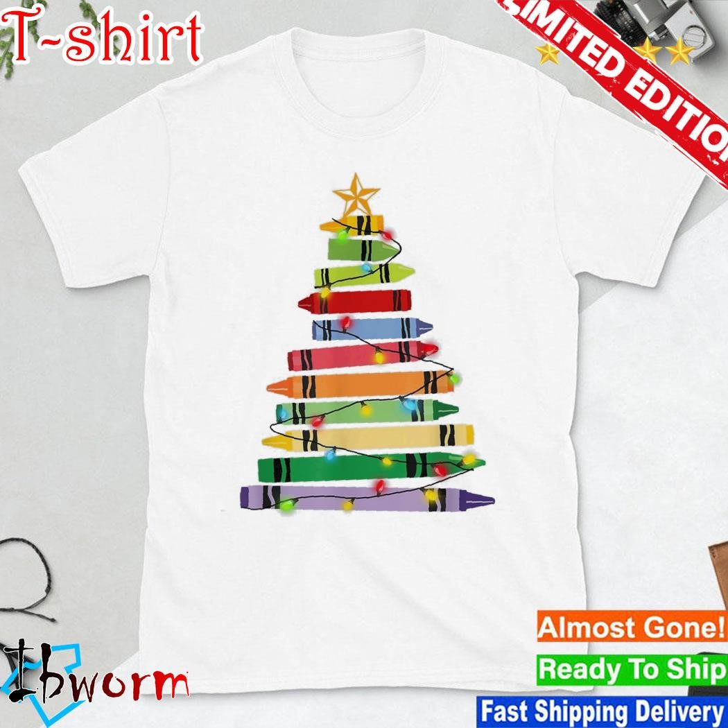 Coloring pine tree merry Christmas Shirt