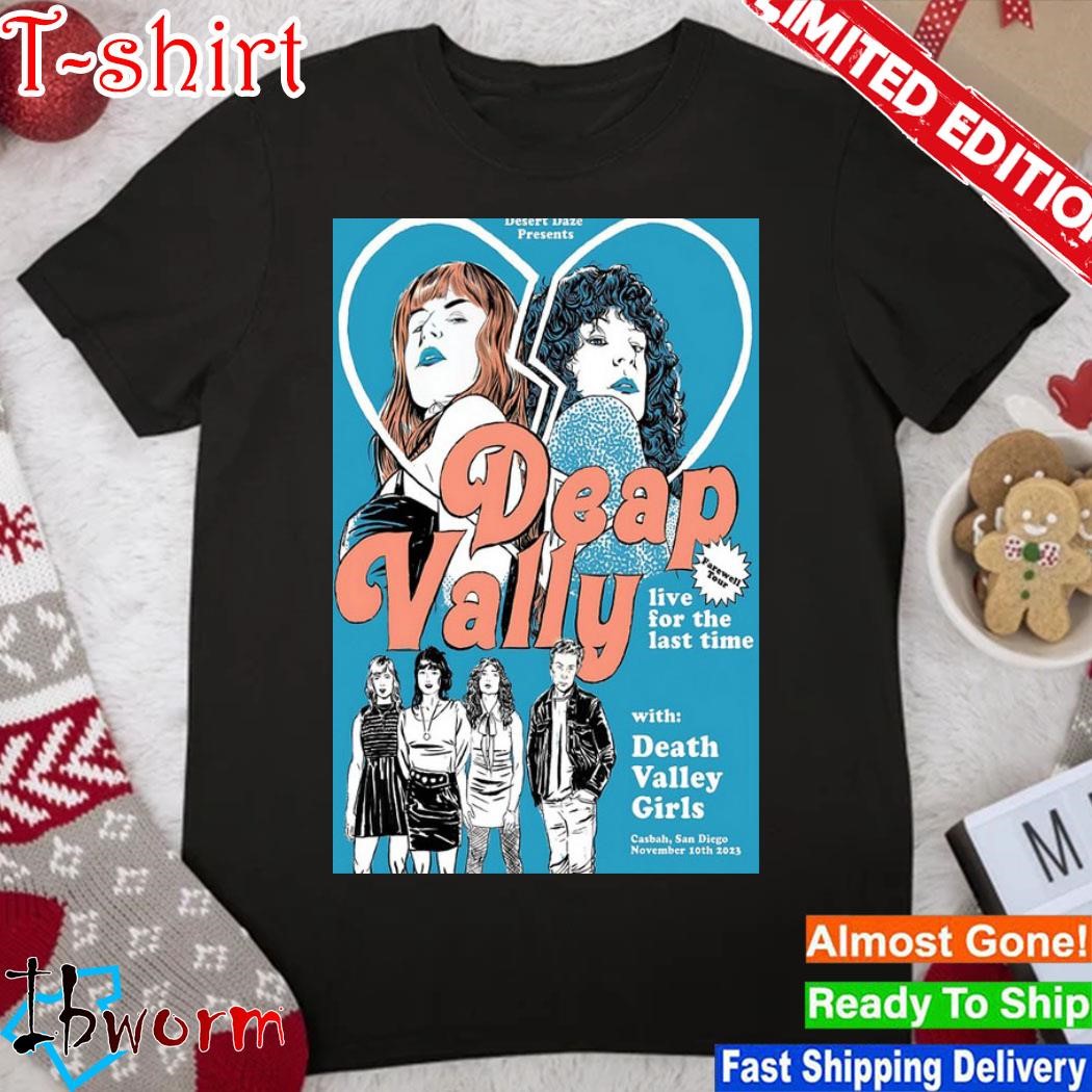 Deap Vally and Death Valley Girls at The Casbah November 10, 2023 Poster shirt