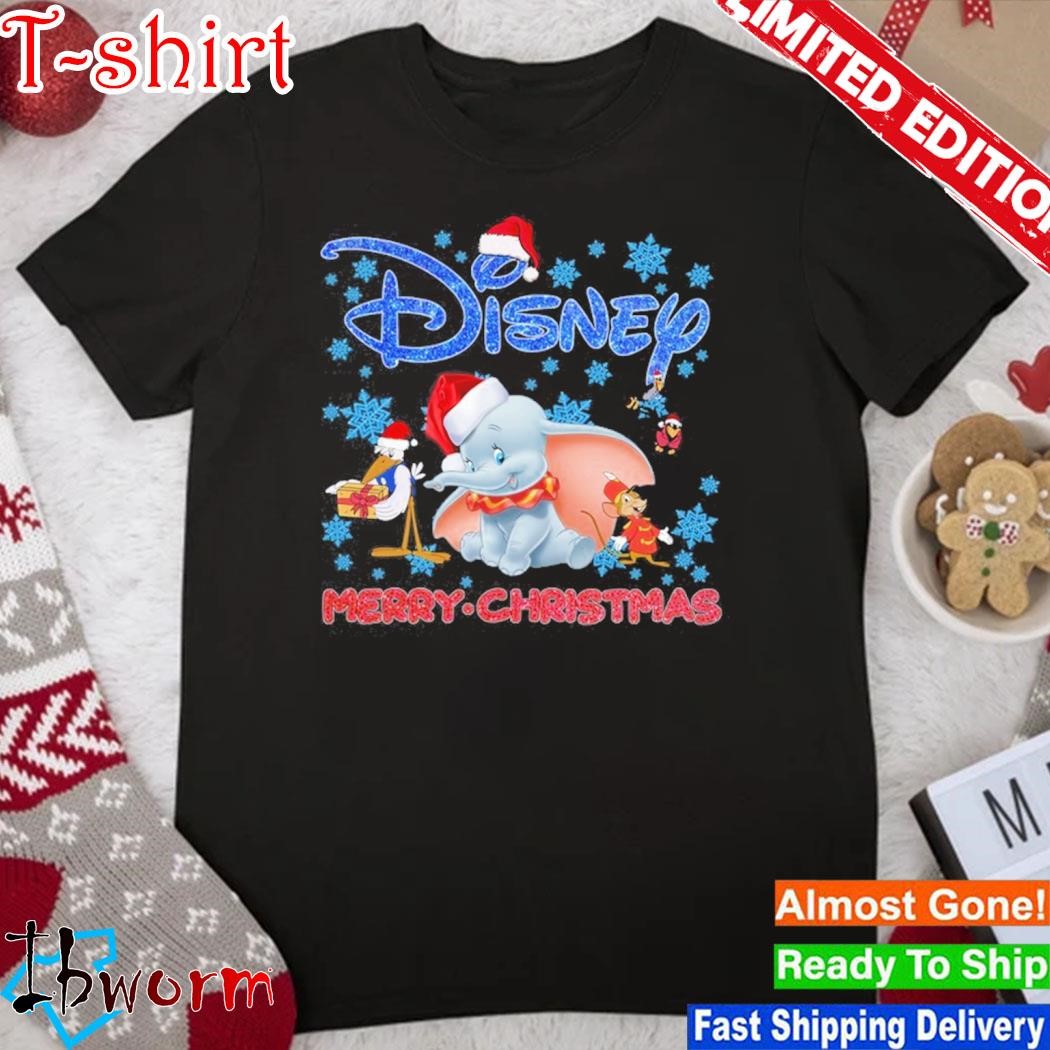 Elephant and friends hat santa Disney merry christmas shirt