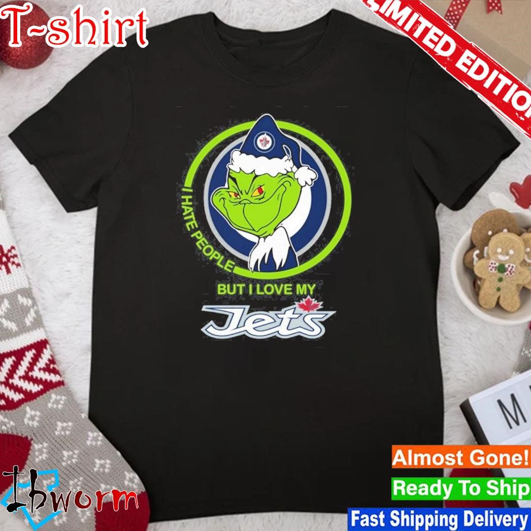 Grinch I love winnipeg jets and Christmas shirt