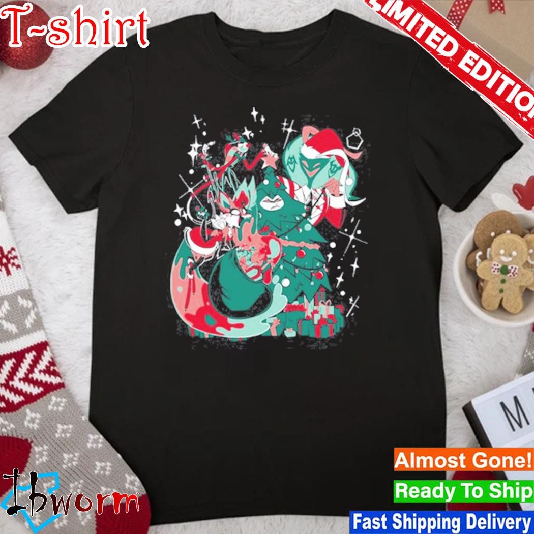 Mammon into a Christmas tree shirt