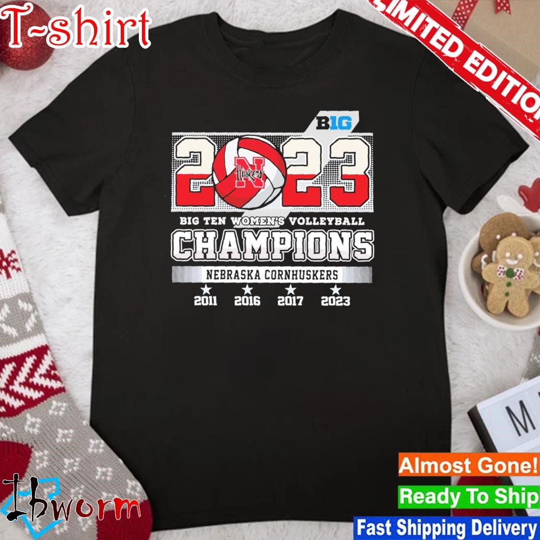 Official 2023 Big Ten Women's Volleyball Champions Nebraska Cornhuskers year shirt