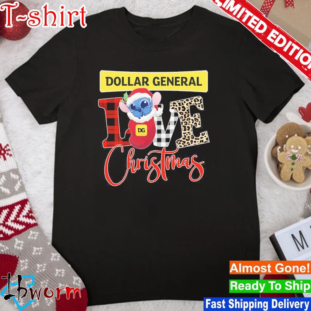 Official baby Stiitch hat santa Dollar General love christmas shirt
