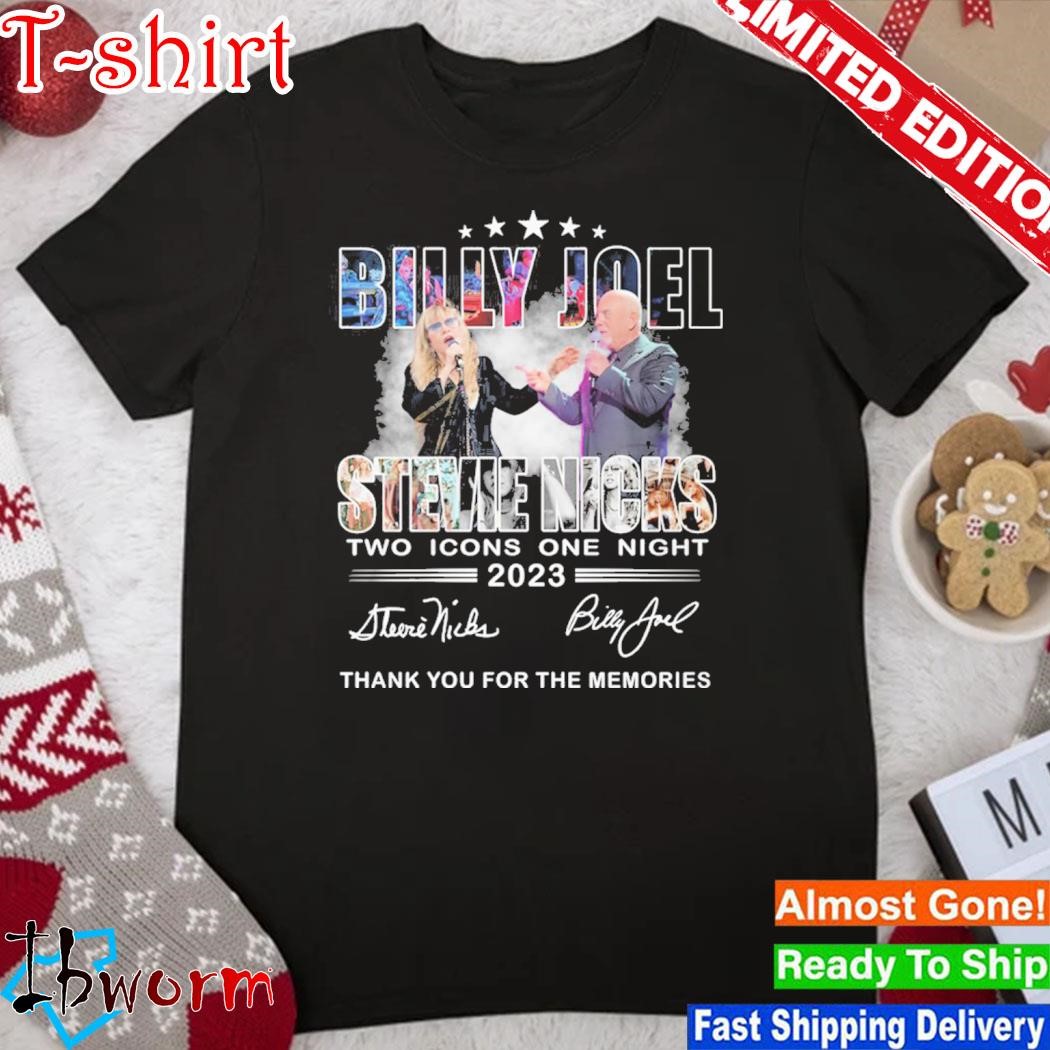 Official billy Joel And Stevie Nicks Two Icons One Night 2023 Memories Shirt