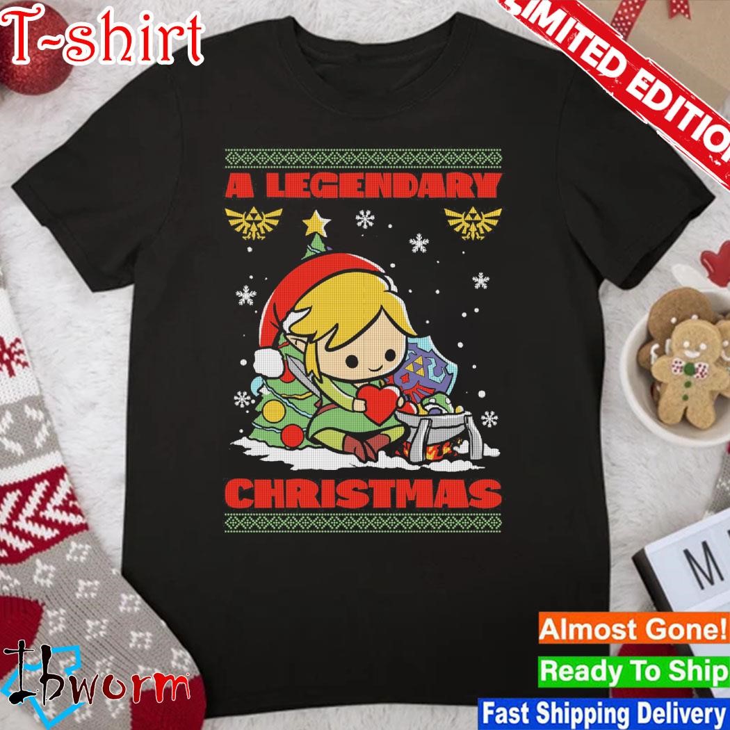 Official elf hat santa a legendary ugly christmas shirt