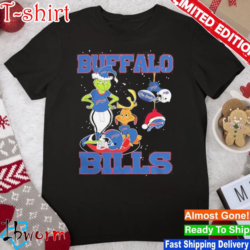 Official grinch Hat Santa And Dog Buffalo Bills Christmas 2023 Shirt