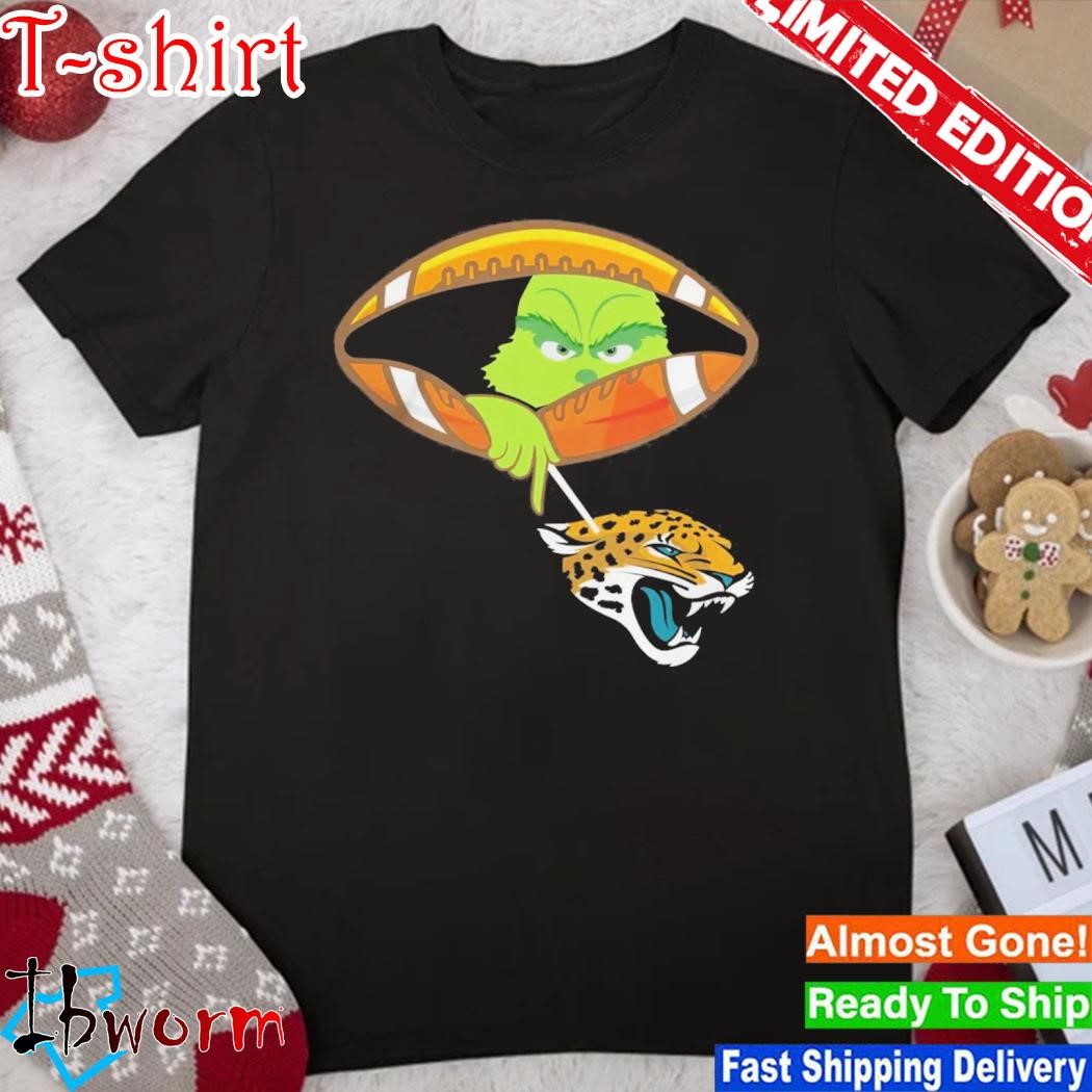 Official grinch Hat Santa Hold Jacksonville Jaguars Football Logo Shirt