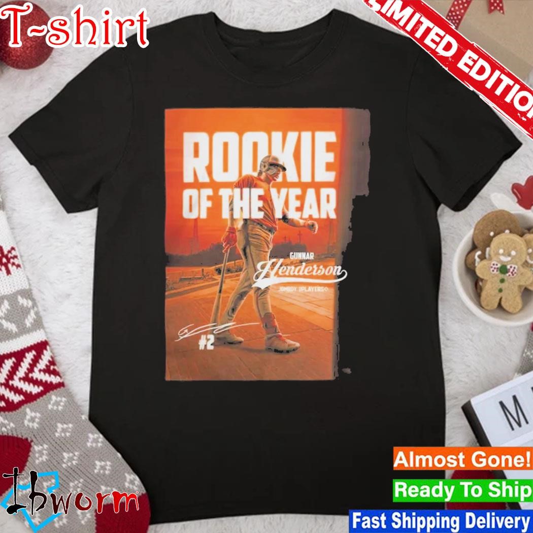 Official gunnar Henderson '23 Rookie Of The Year Tee #2 Baltimore Orioles Shirt
