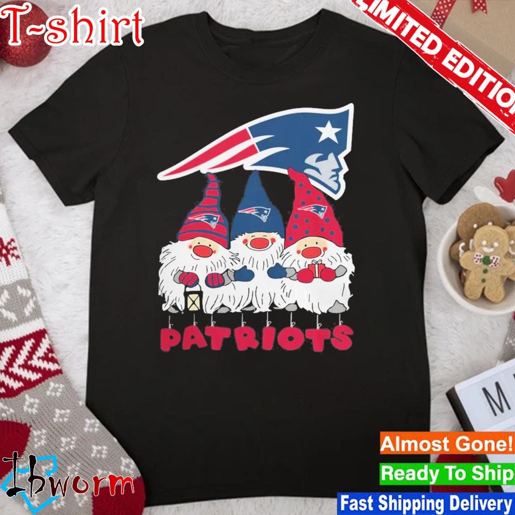 Official happy Merry Christmas The Gnomes New England Patriots Logo Shirt
