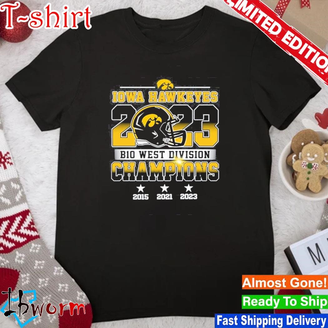 Official iowa Hawkeyes 2023 B10 West Division Champions T-Shirt