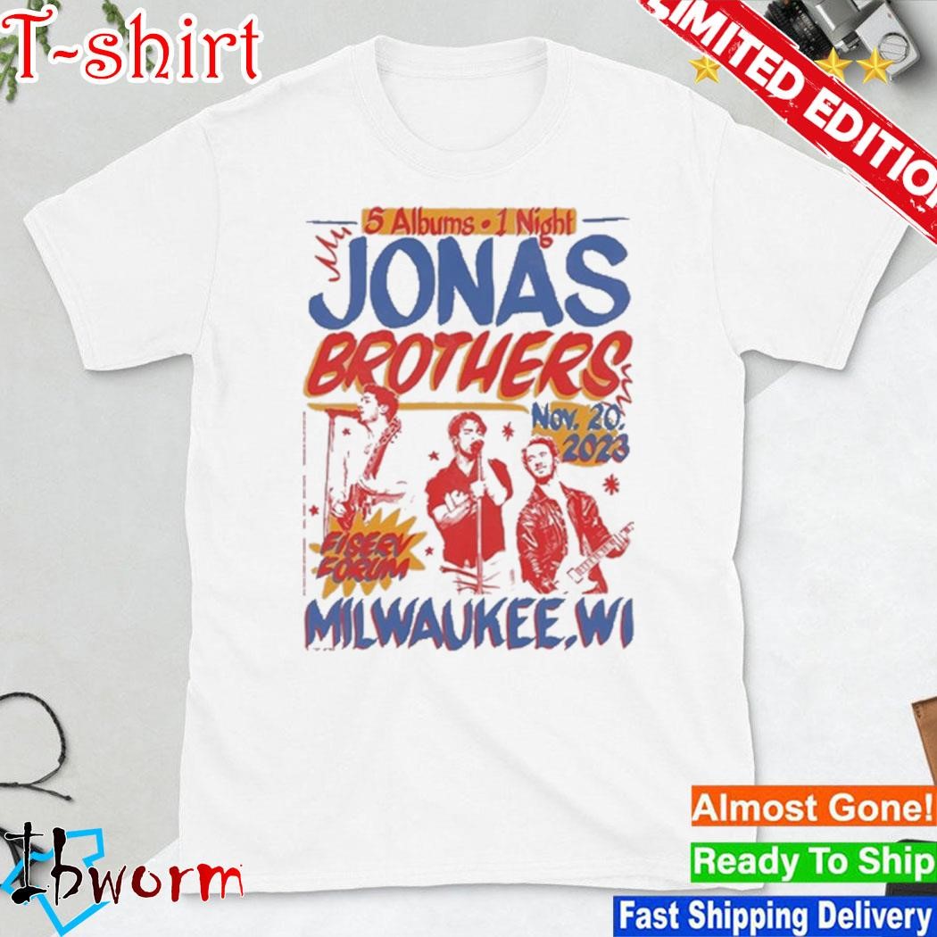 Official jonas Brothers Fiserv Forum Tour 2023 shirt