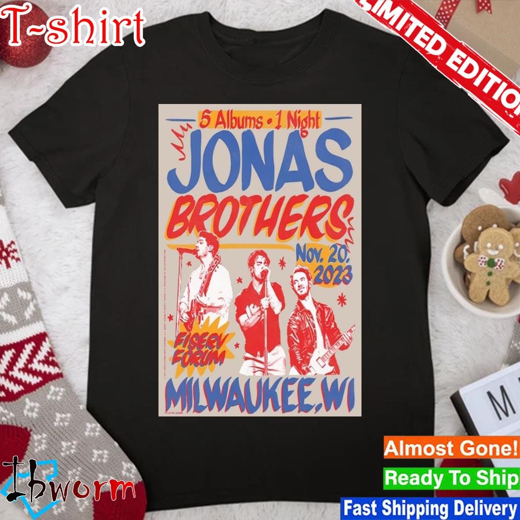 Official jonas Brothers Tour 2023 Milwaukee, WI Poster shirt