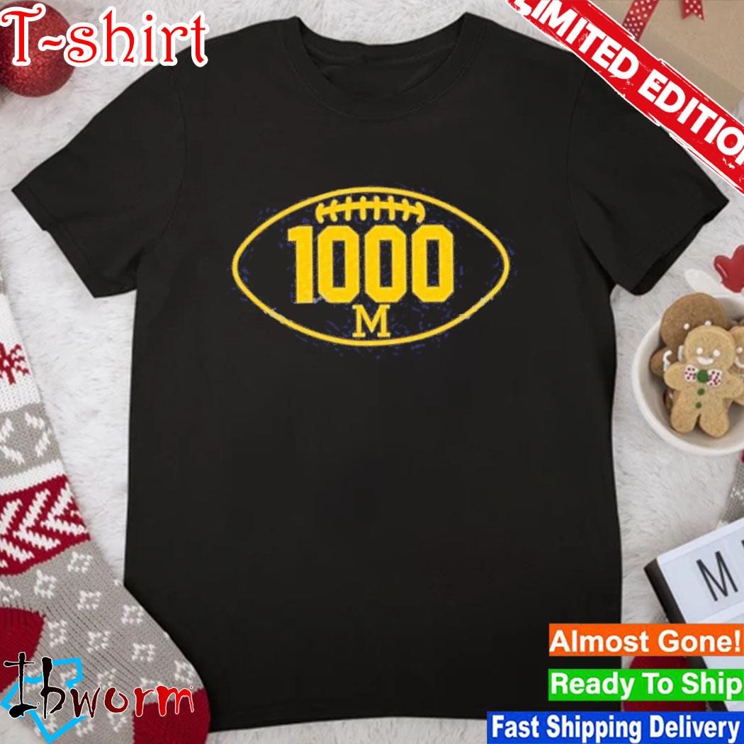 Official michigan Football 1000 Wins Logo Shirt