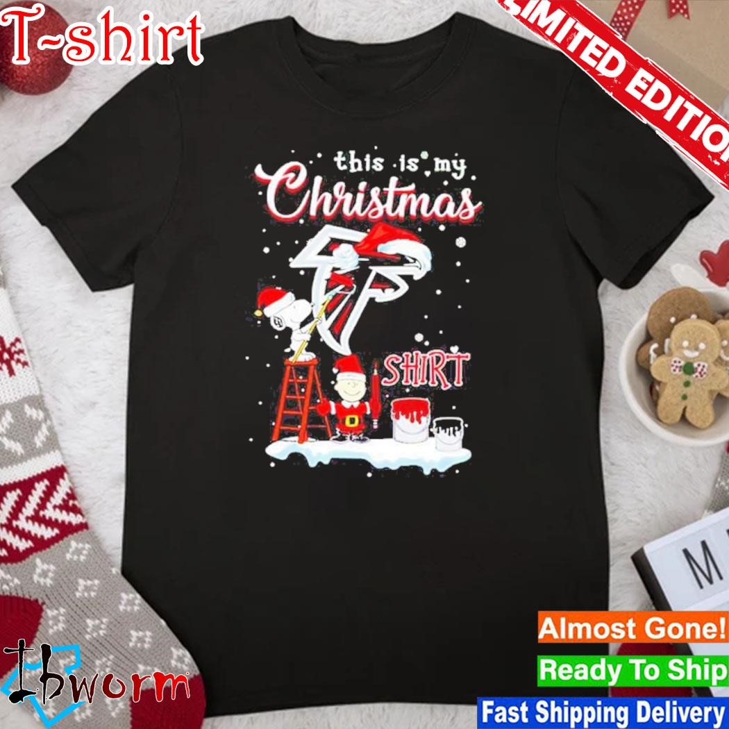 Official snoopy and Charlie Brown NFL Atlanta Falcons This Is My Christmas T-Shirt