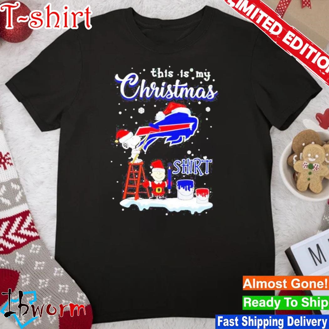 Official snoopy and Charlie Brown NFL Buffalo Bills This Is My Christmas T-Shirt