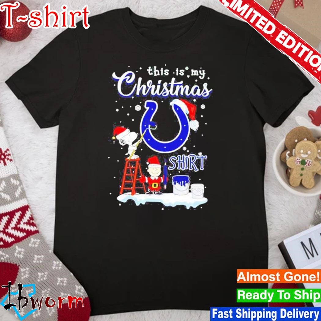 Official snoopy and Charlie Brown NFL Indianapolis Colts This Is My Christmas T-Shirt