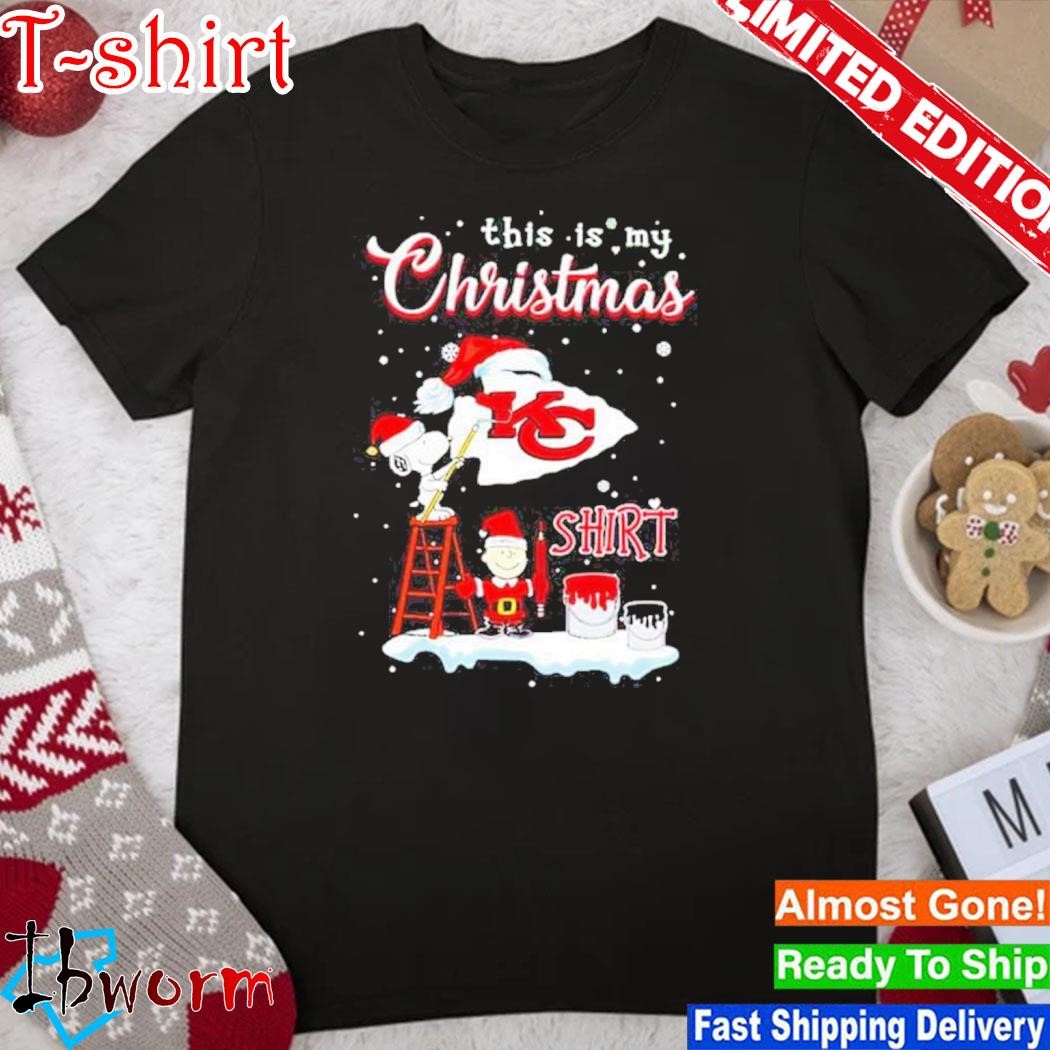Official snoopy and Charlie Brown NFL Kansas City Chiefs This Is My Christmas T-Shirt
