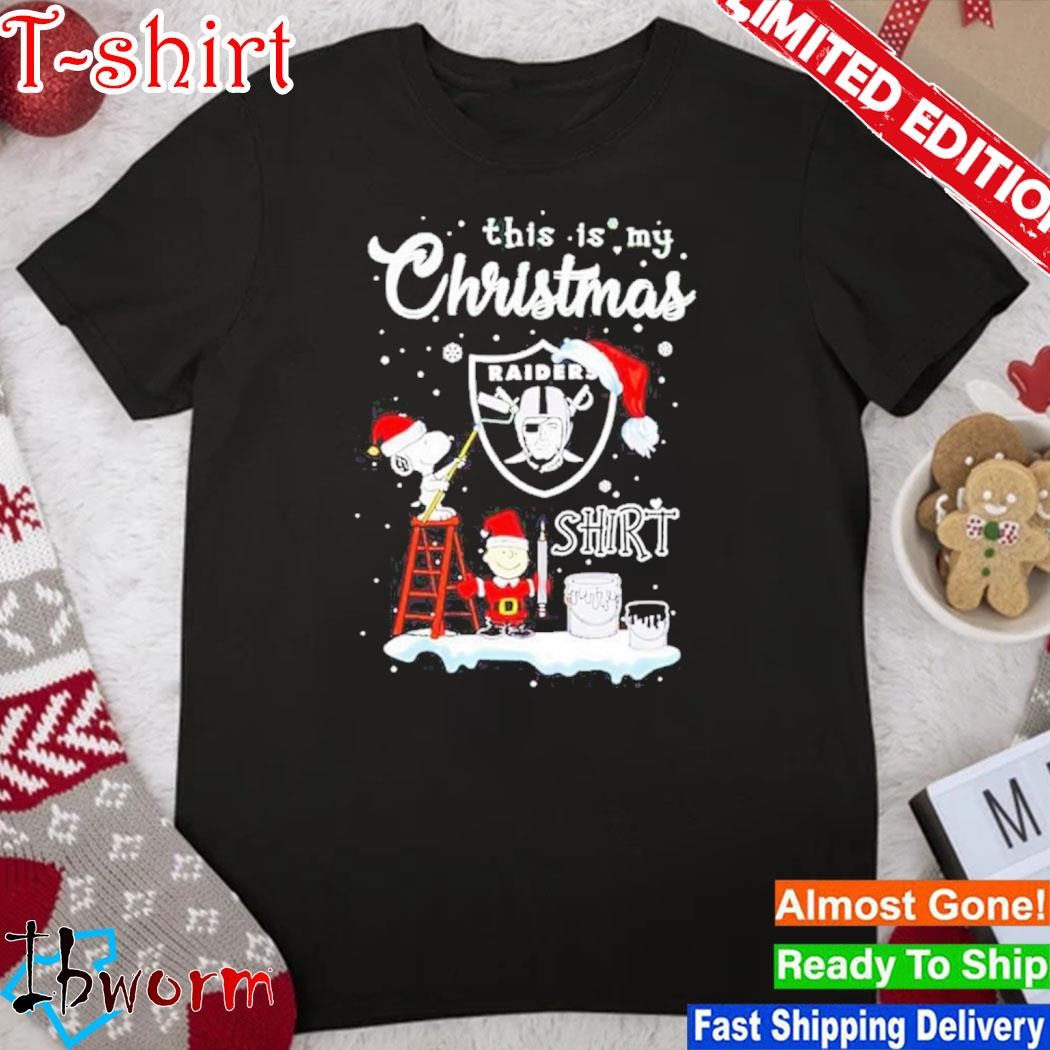 Official snoopy and Charlie Brown NFL Las Vegas Raiders This Is My Christmas T-Shirt