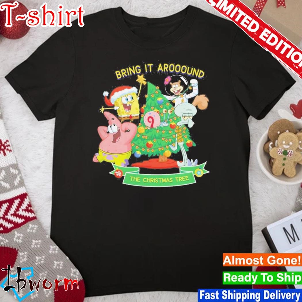 Official spongeBob SquarePants Around The Christmas Tree shirt