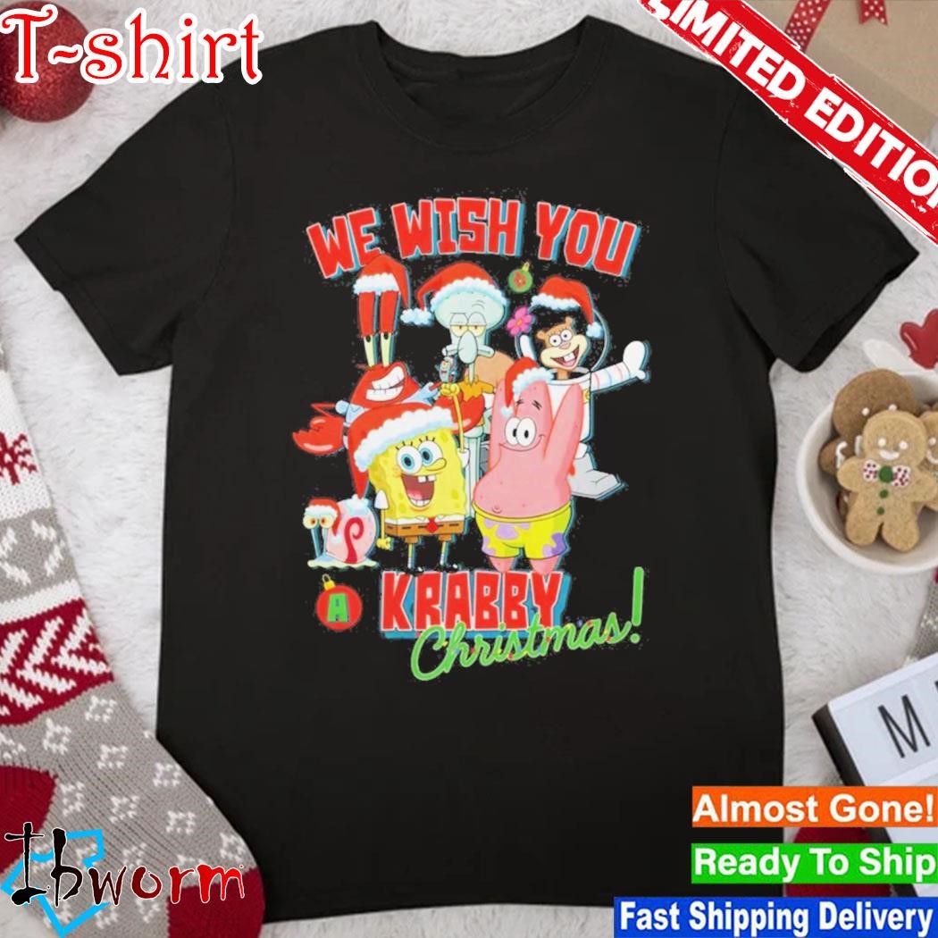 Official spongeBob SquarePants Krabby Christmas shirt