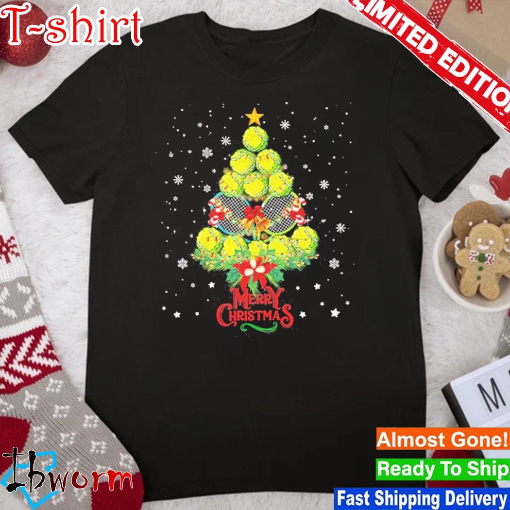 Official tennis pine tree merry christmas shirt