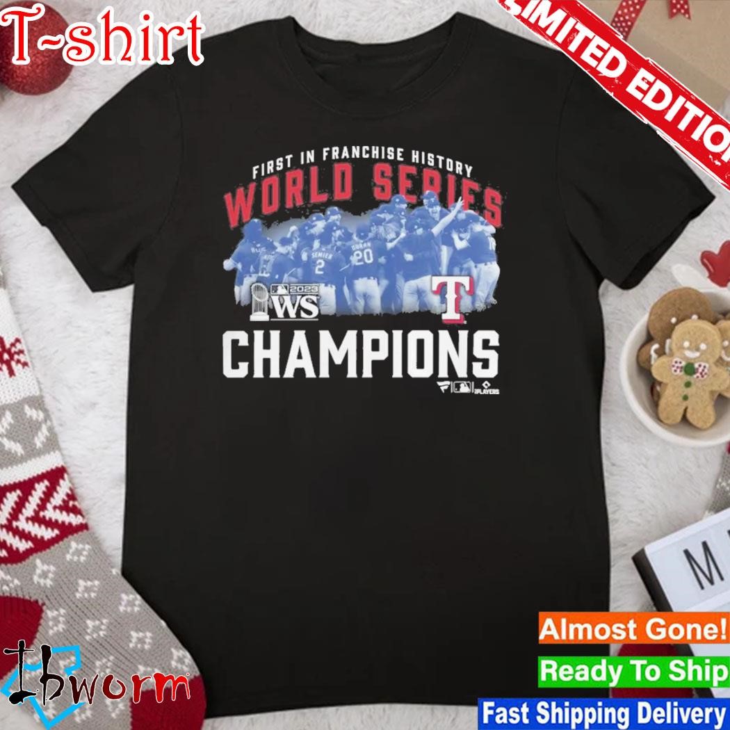 Official texas Rangers 2023 World Series Champions Photo shirt