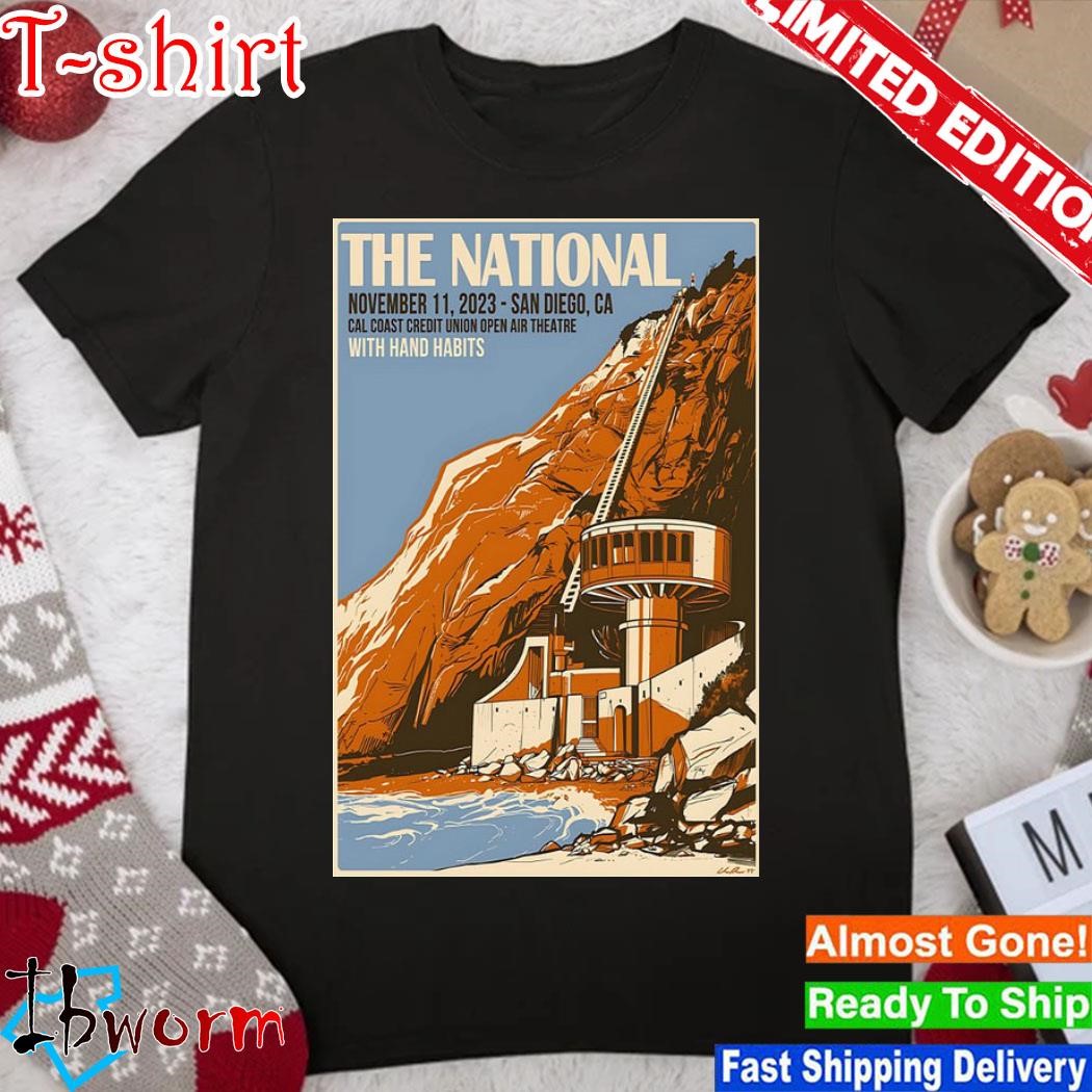 Official the National November 11, 2023 Cal Coast Credit Union Open Air Theatre San Diego, CA Poster shirt