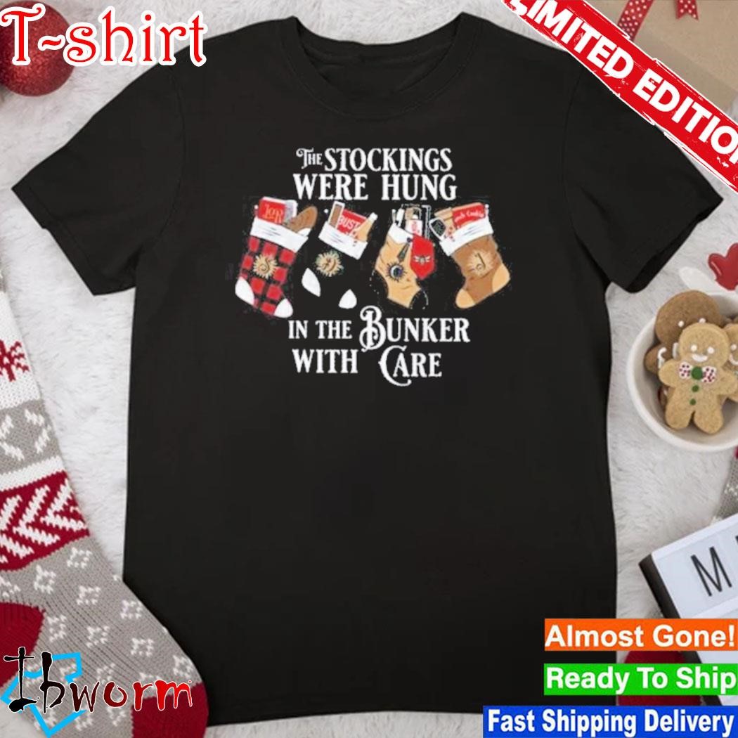 Official the Stockings Were Hung In The Bunker With Care Christmas Vintage Funny shirt