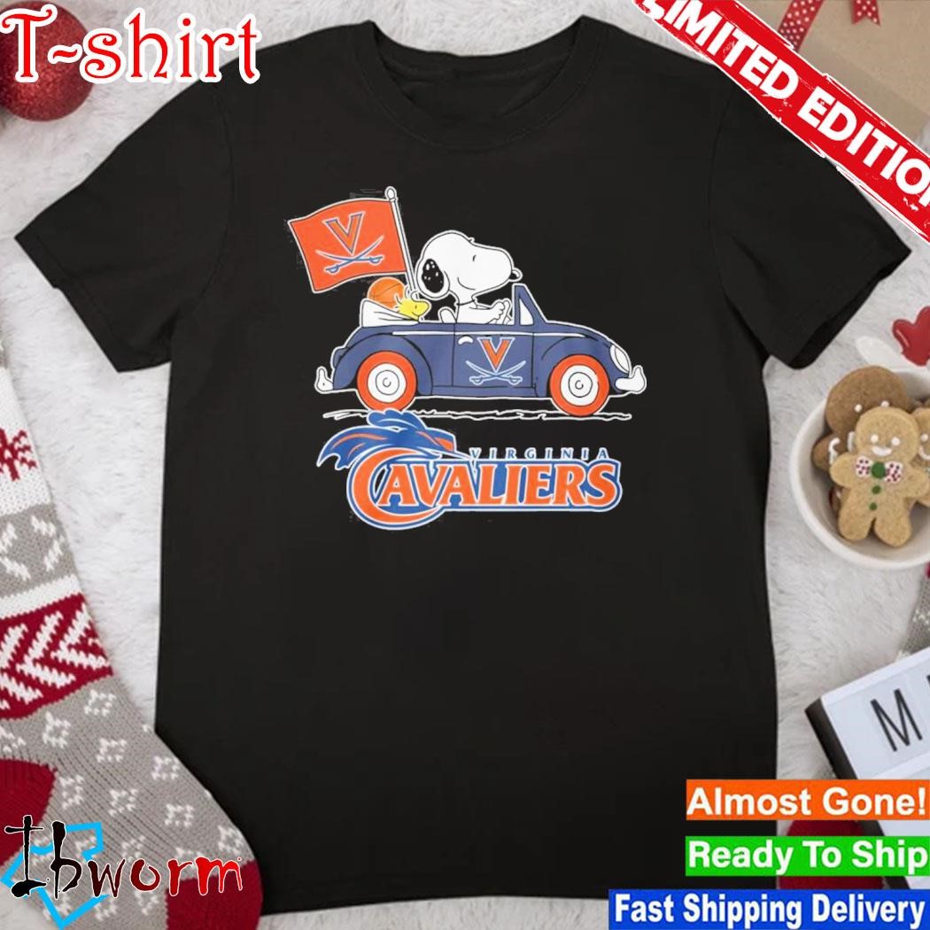 Official virginia cavaliers Peanuts Snoopy car cartoon sports shirt