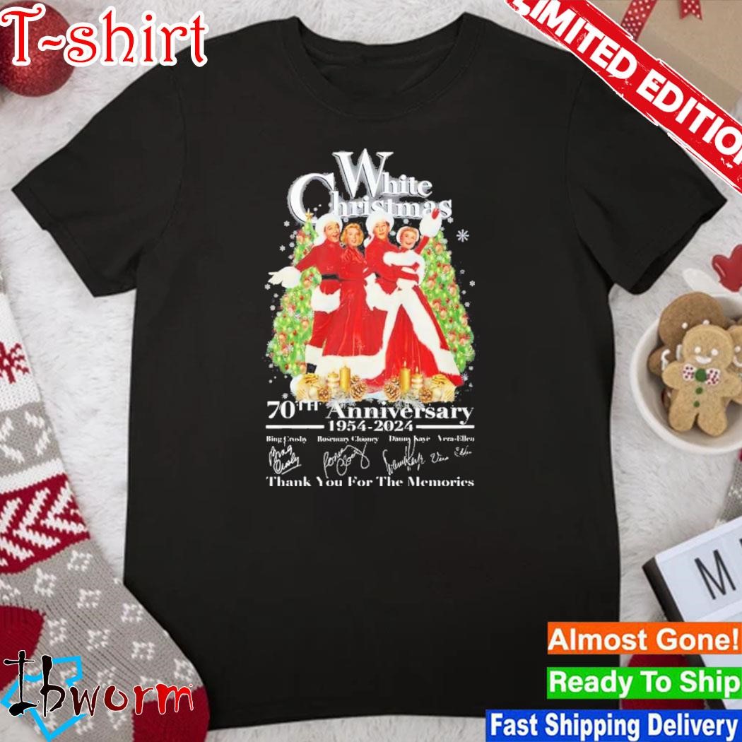 Official white Christmas 70th Anniversary 1954-2024 Thank You For The Memories T-Shirt