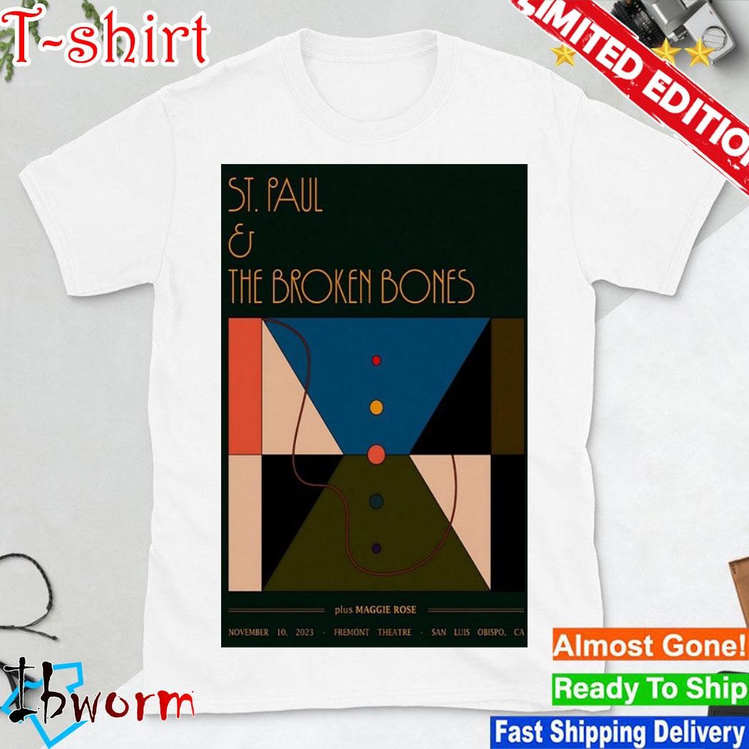 St. Paul and the broken bones november 10 2023 san luis obispo ca show poster shirt