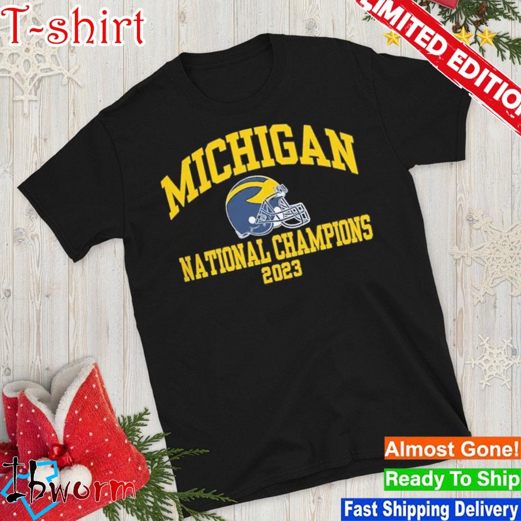 Official helmet Michigan Football 2023 National Champions Shirt, hoodie ...
